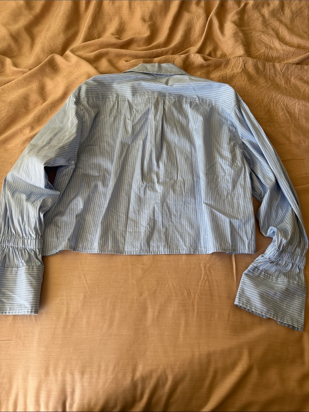 A.L.C. MONICA ll STRIPED CROPPED SHIRT, SZ 4 - Picture 9 of 10